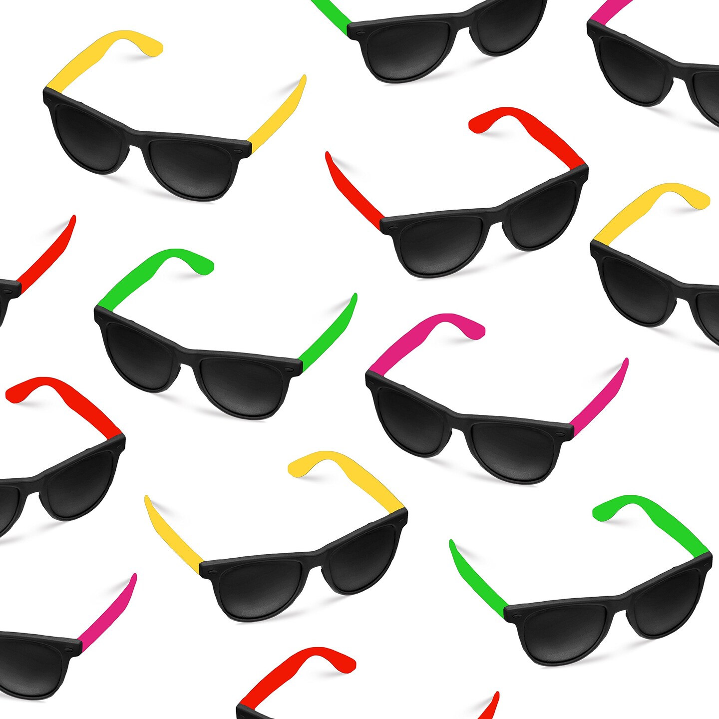 24 Pack 80&#x27;s Style Neon Party Sunglasses - Fun Gift, Party Favors, Party Toys, Goody Bag Favors