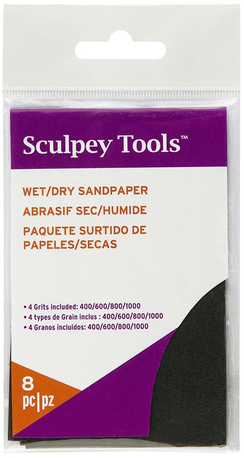 Sculpey Wet/Dry Sandpaper Variety Pack 8/Pkg-2.75&#x22;X4.5&#x22;
