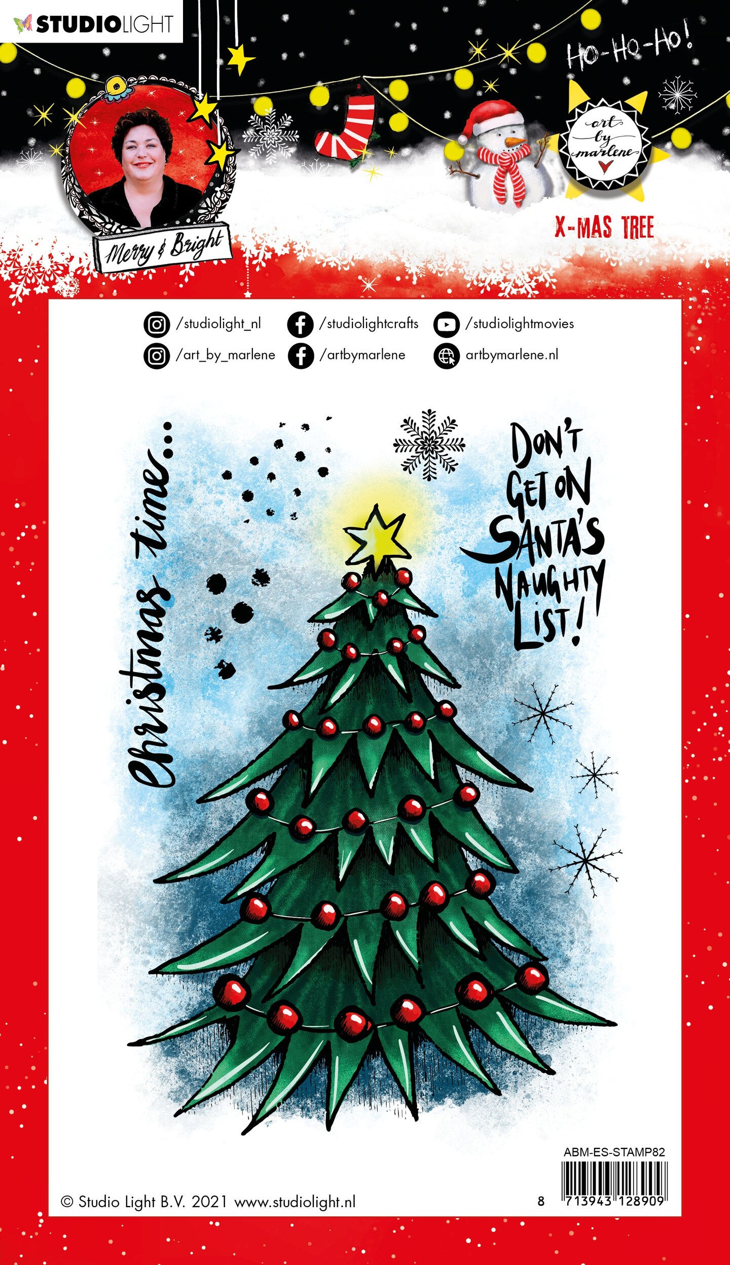 Studio Light Art By Marlene Essentials Clear Stamp-Christmas Tree ...
