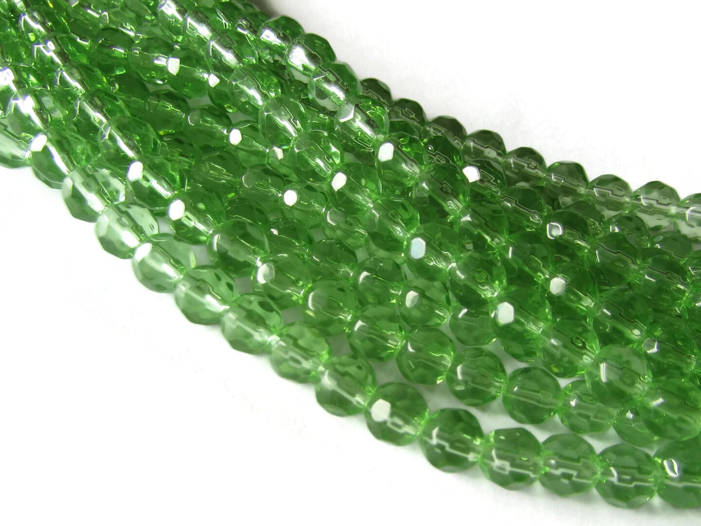 50 6mm Round Green Crystal Glass Beads Michaels