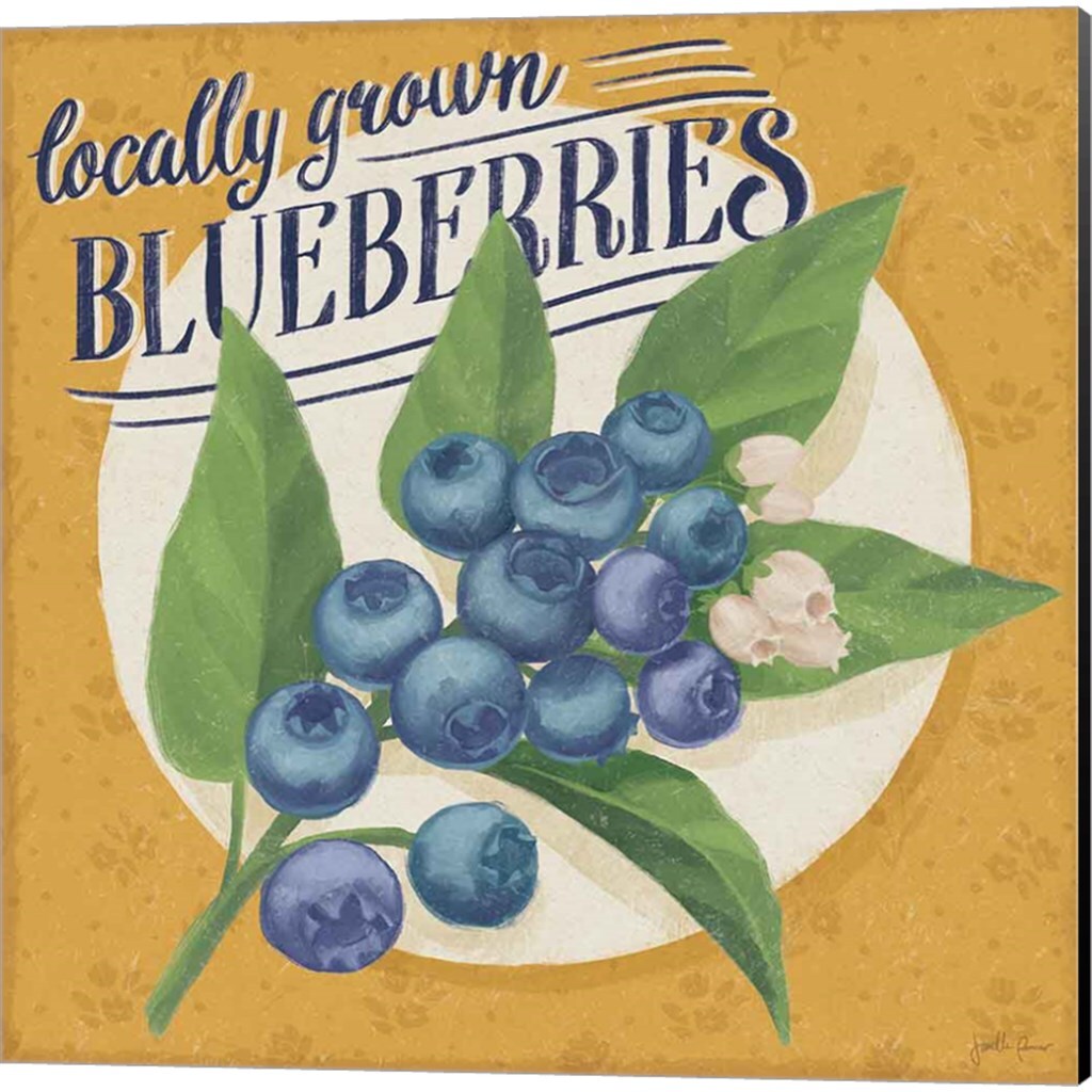 Berry Breeze B by Janelle Penner 14" x 14" Canvas Wall Art (Set of 2)