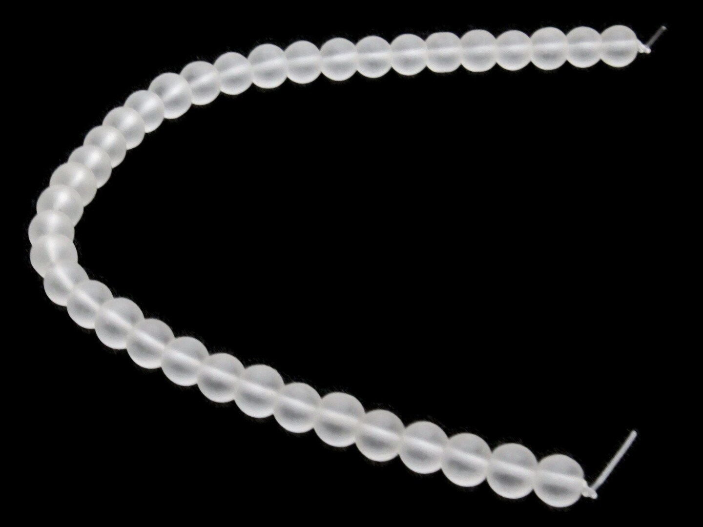 35 7mm Clear Colorless Smooth Round Frosted Glass Beads Michaels