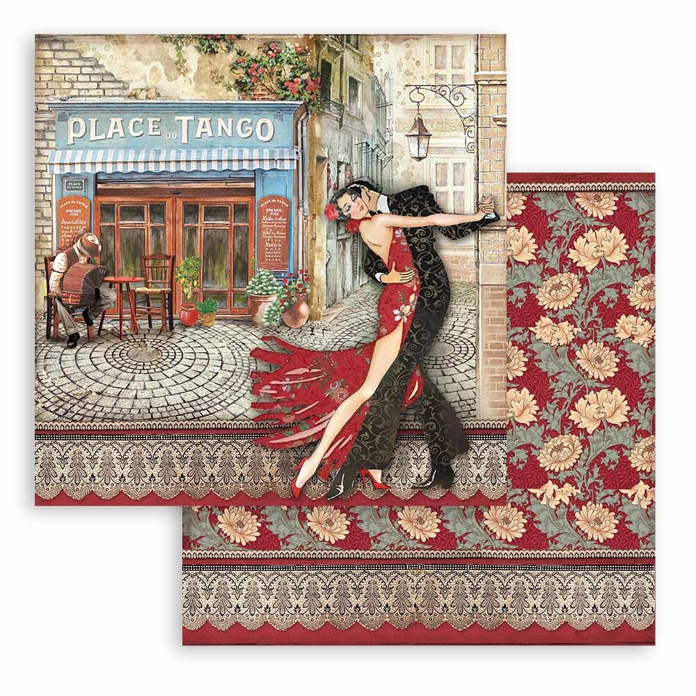 Stamperia Double-Sided Cardstock 12"X12"-Place Du Tango, Desire