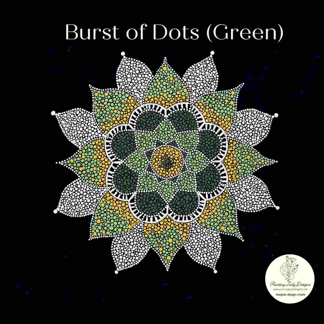 Beautiful Mandala Dot Design  - Two 18x18  Art Papers for Decoupage, Crafting and Mixed Media