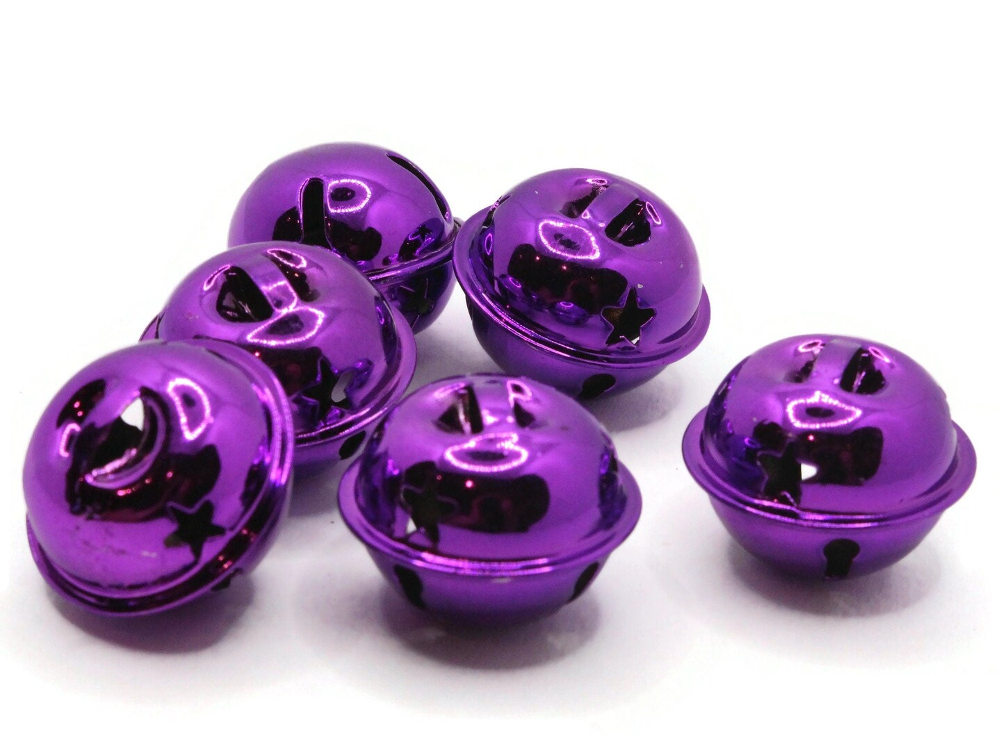 6 24mm Shiny Purple Iron Jingle Bells Charms Michaels