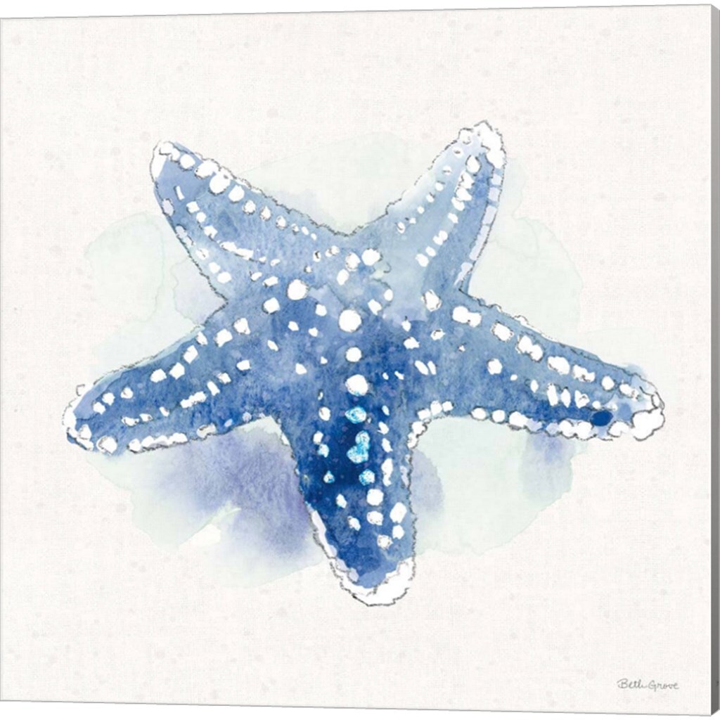 Seaside D by Beth Grove 14&#x22; x 14&#x22; Canvas Wall Art (Set of 2)