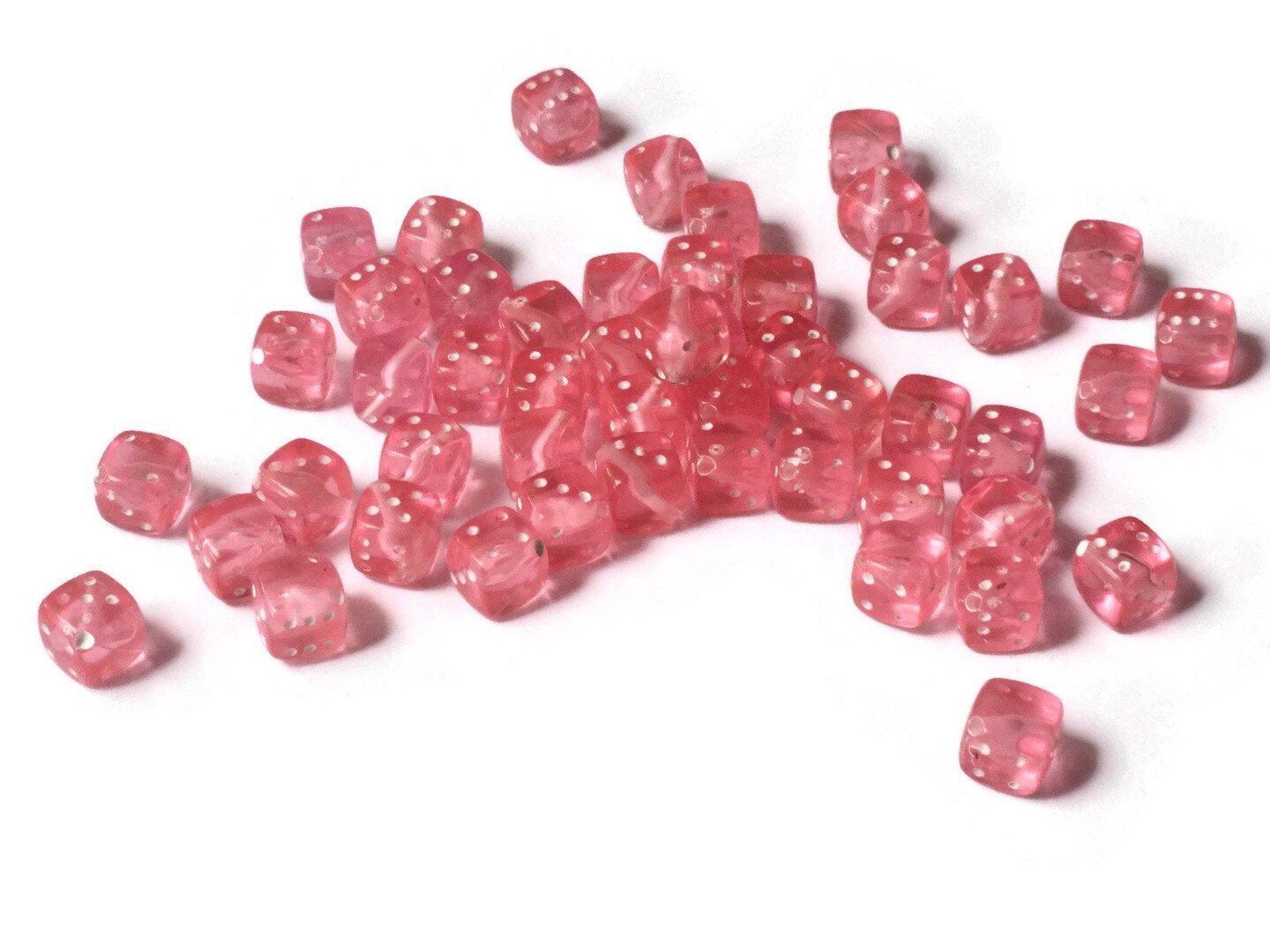 50 8mm Red Dice Beads - Acrylic Cube Beads by Smileyboy Beads | Michaels