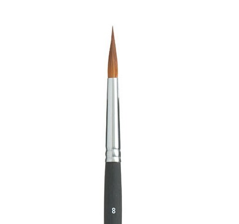 Sable Handle Color AQUA ELITE SYNTHETIC SABLE SHORT HANDLE LONG ROUND 8 | Michaels