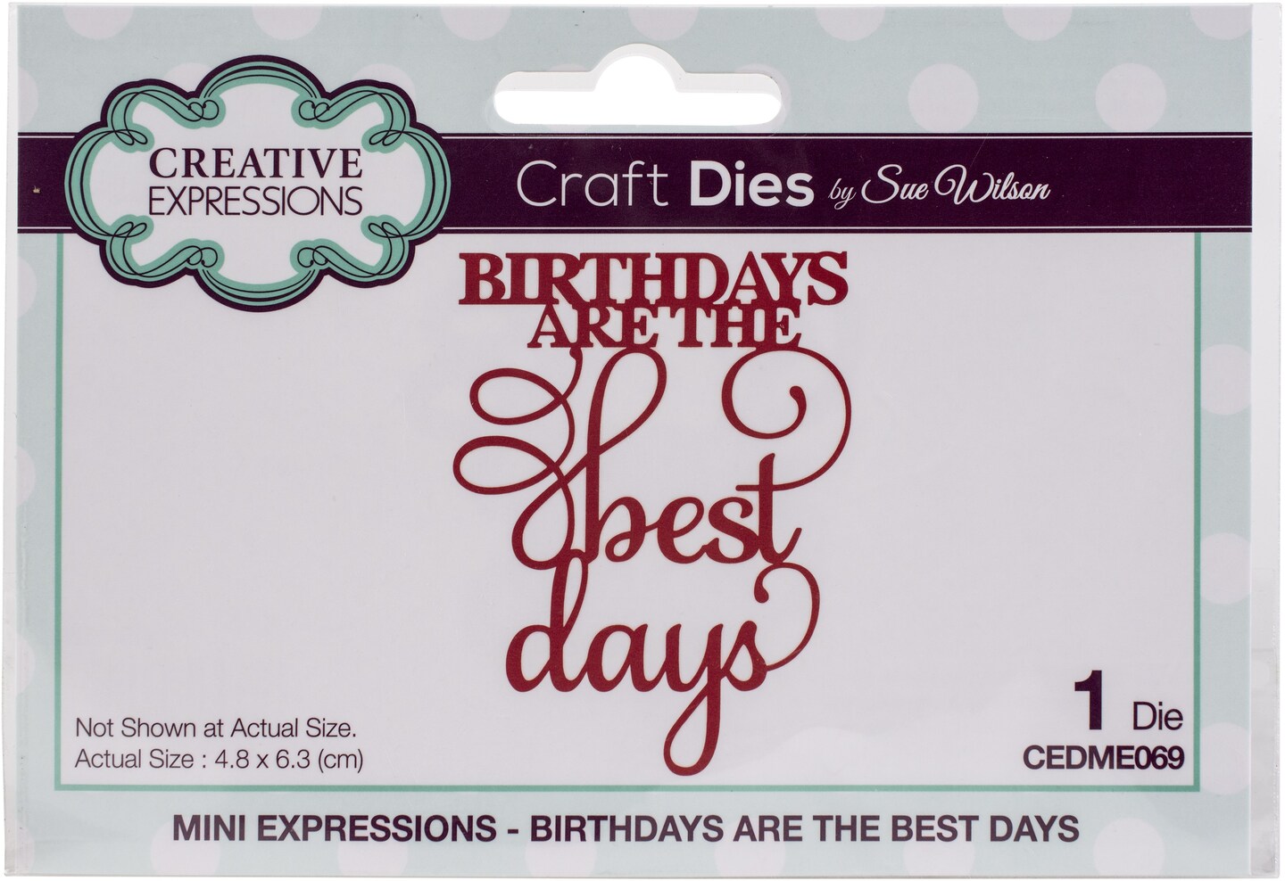 Creative Expressions Craft Dies By Sue Wilson-Mini Expressions- Birthdays Are The Best