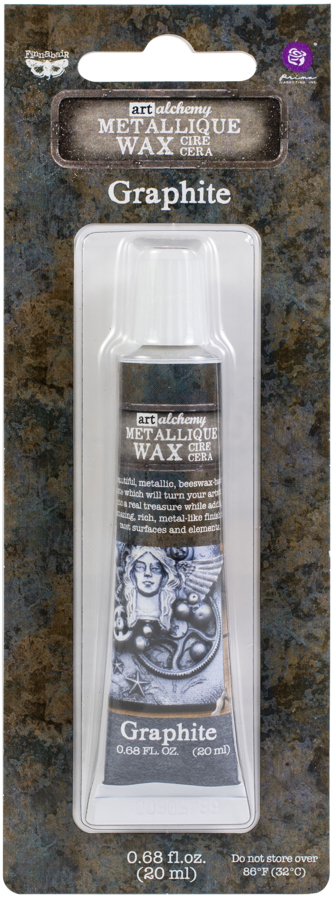 Finnabair Art Alchemy Metallique Wax .68 Fluid Ounce-Graphite