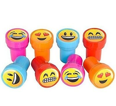 Emoji Smiley Stamps Birthday Party Supplies Loot Bag Accessories 24 Pieces