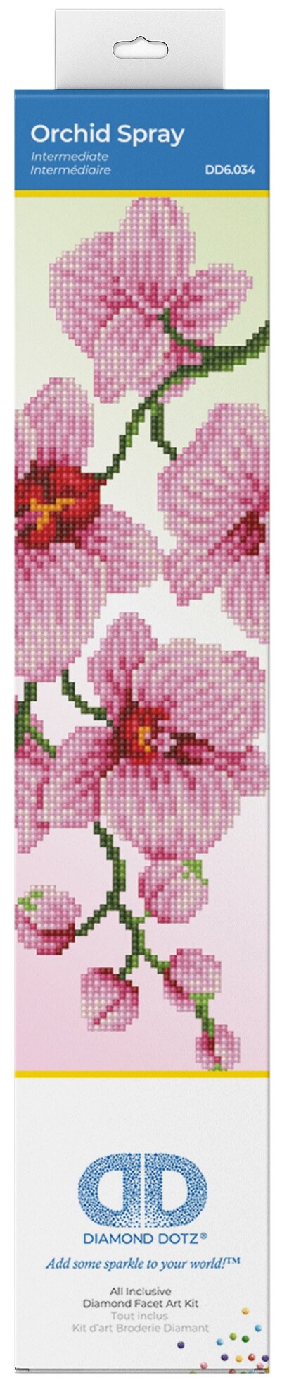 Diamond Dotz Diamond Art Kit 10.7&#x22;X14.6&#x22;-Orchid Spray
