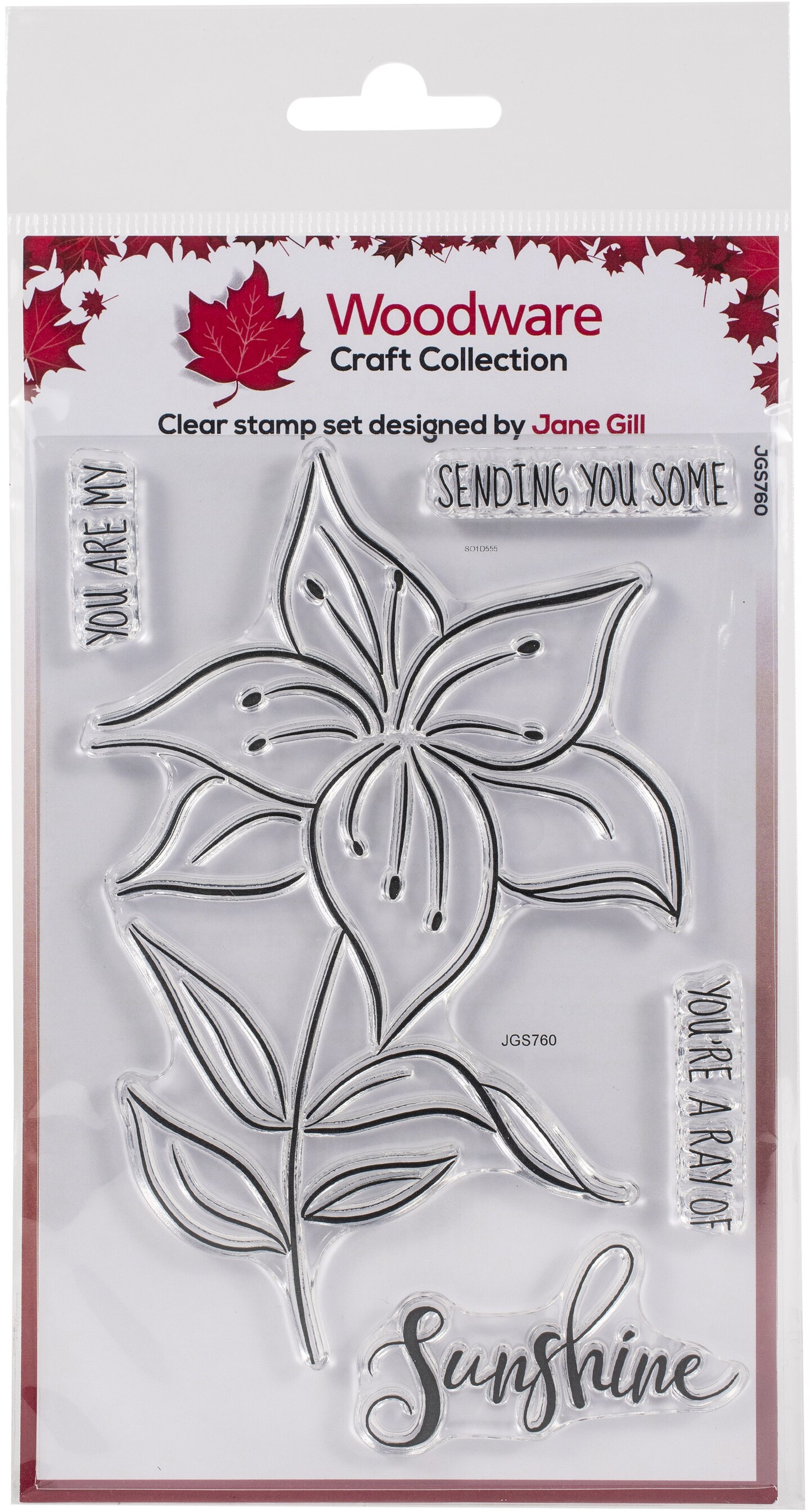 Woodware Clear Stamps 4&#x22;X6&#x22;-Singles Lily Sketch