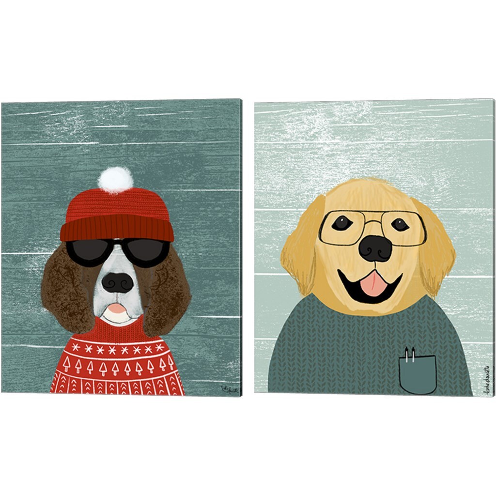 Spaniel &#x26; Retriever by Katie Doucette 12&#x22; x 15&#x22; Canvas Wall Art (Set of 2)