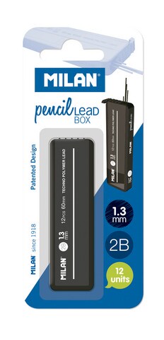 MILAN MECHANICAL PENCIL 1.3MM REFILL LEAD 12 PCS CARDED