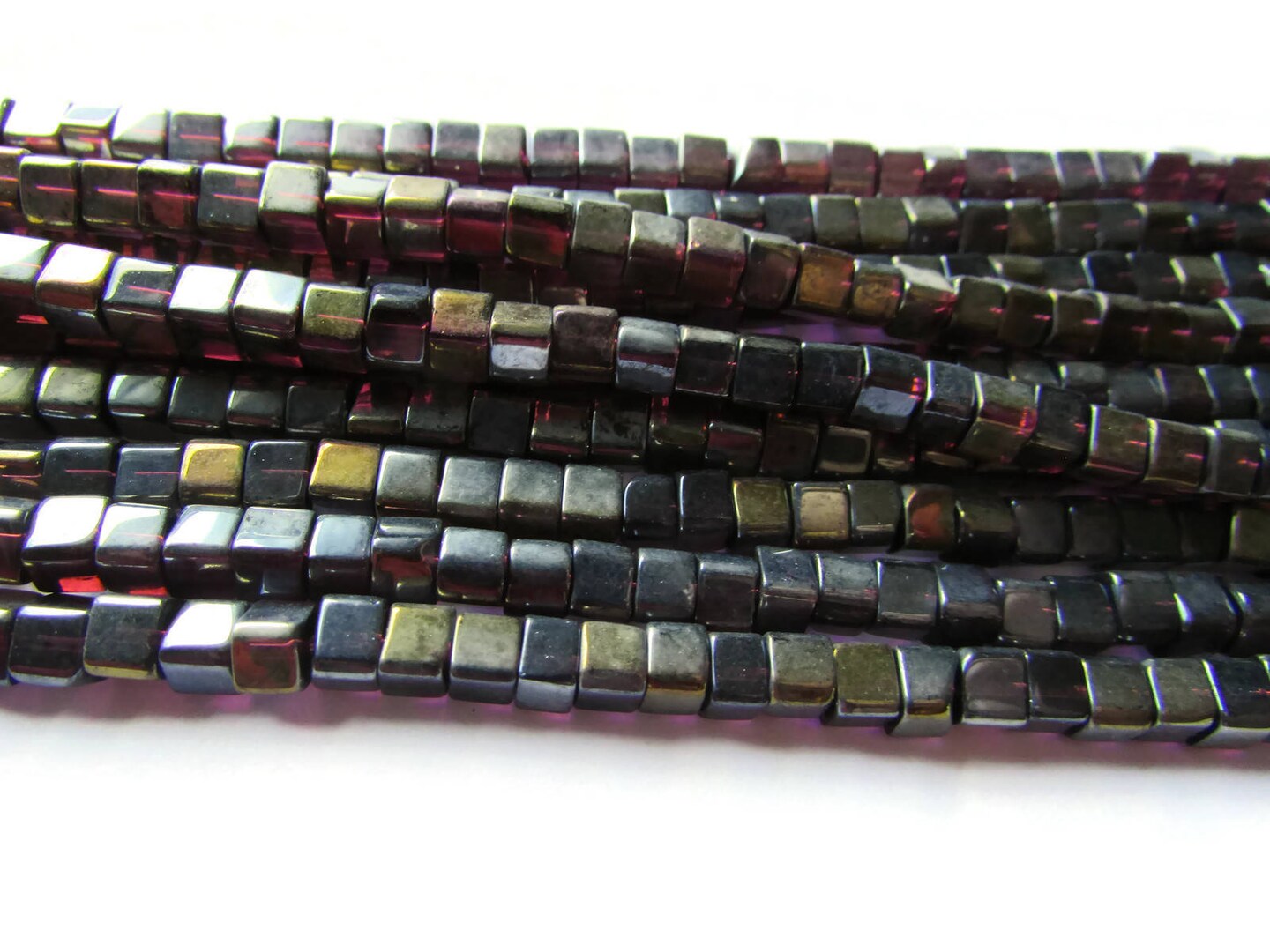 5mm Black Crystal Cube Beads AB Finished Crystal Glass Beads