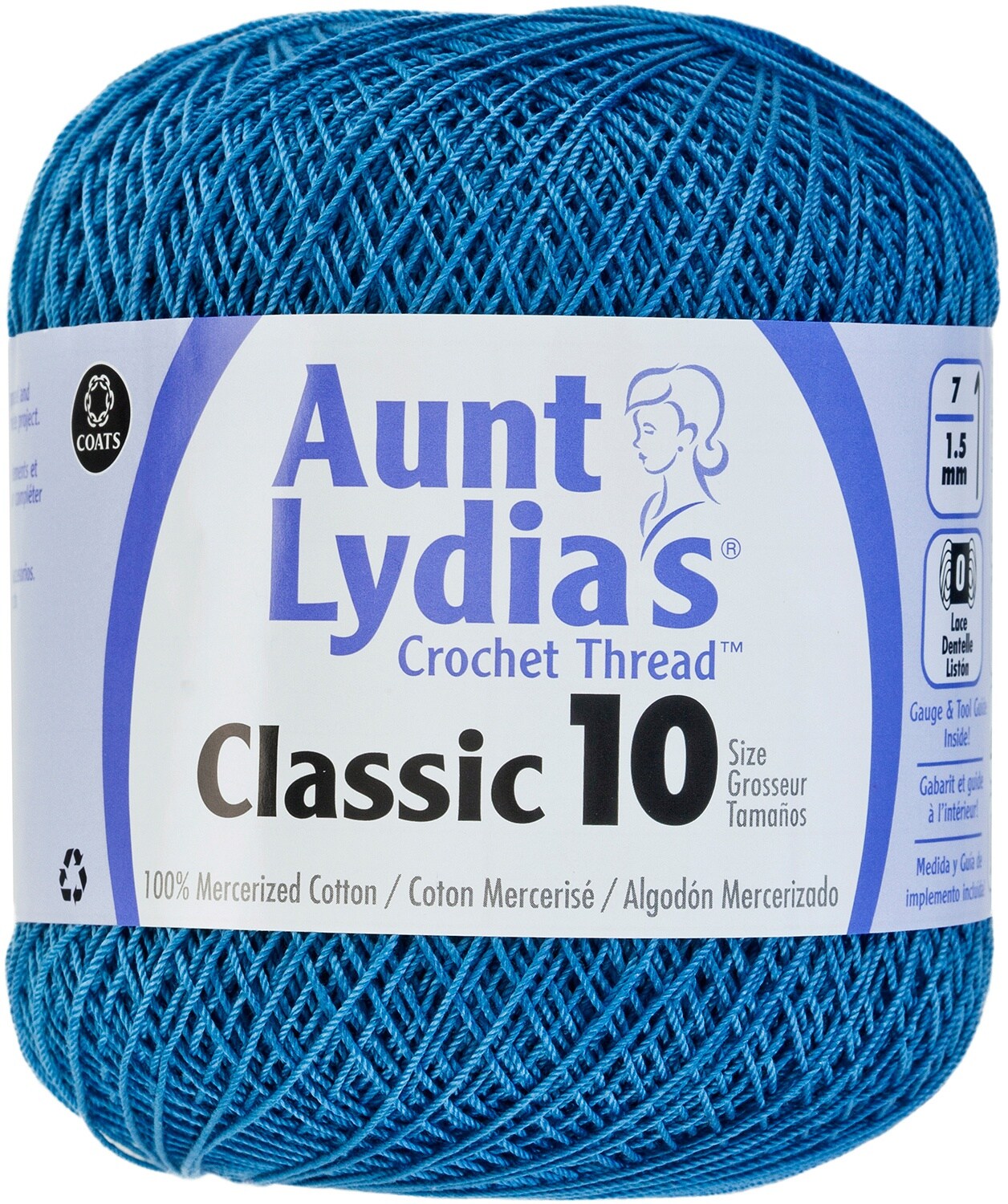 Aunt Lydia's Crochet Cotton Classic Jumbo Size 10, White