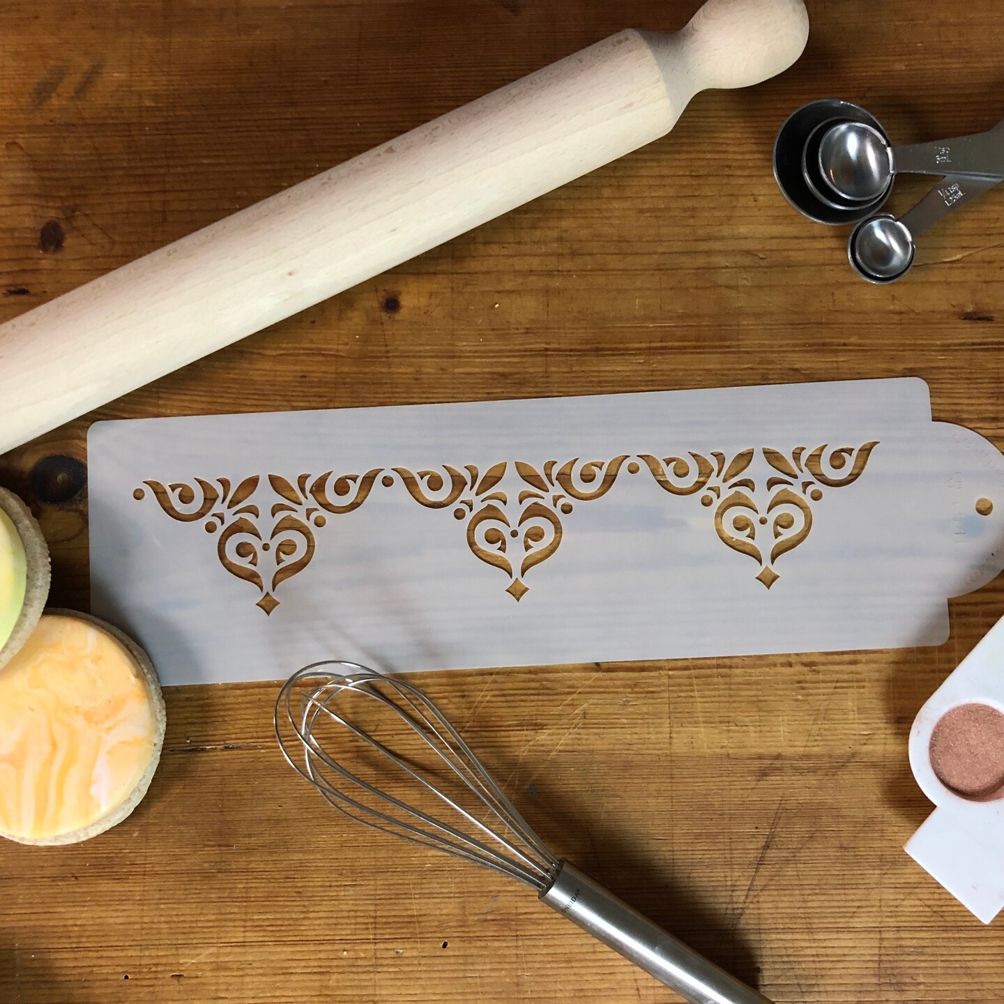 Mexican Tile Cake Stencil Tier #1 | C541 by Designer Stencils | Stencils for Royal Icing, Airbrush, Dusting Powder |