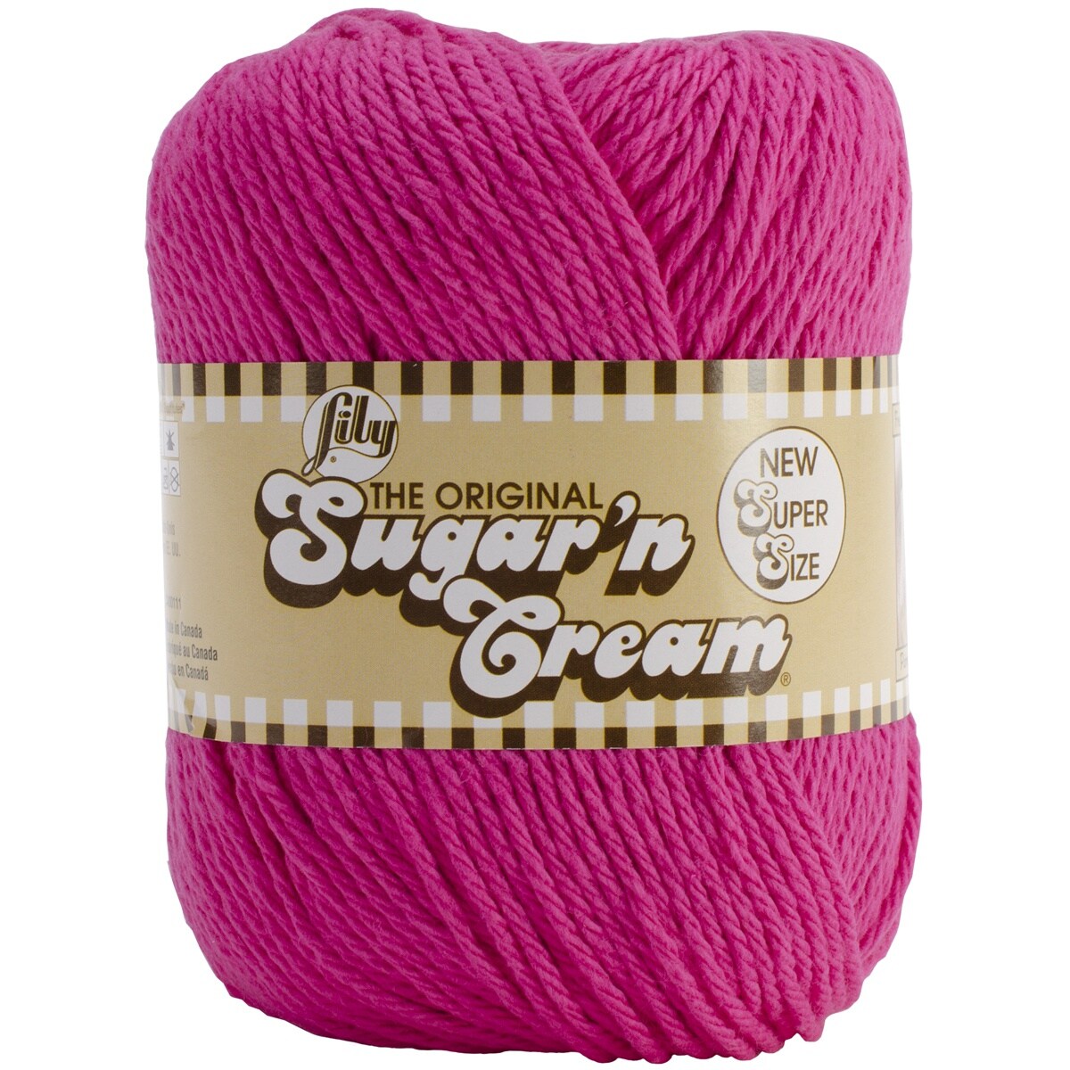 Lily Sugar'n Cream Yarn - Hot Pink