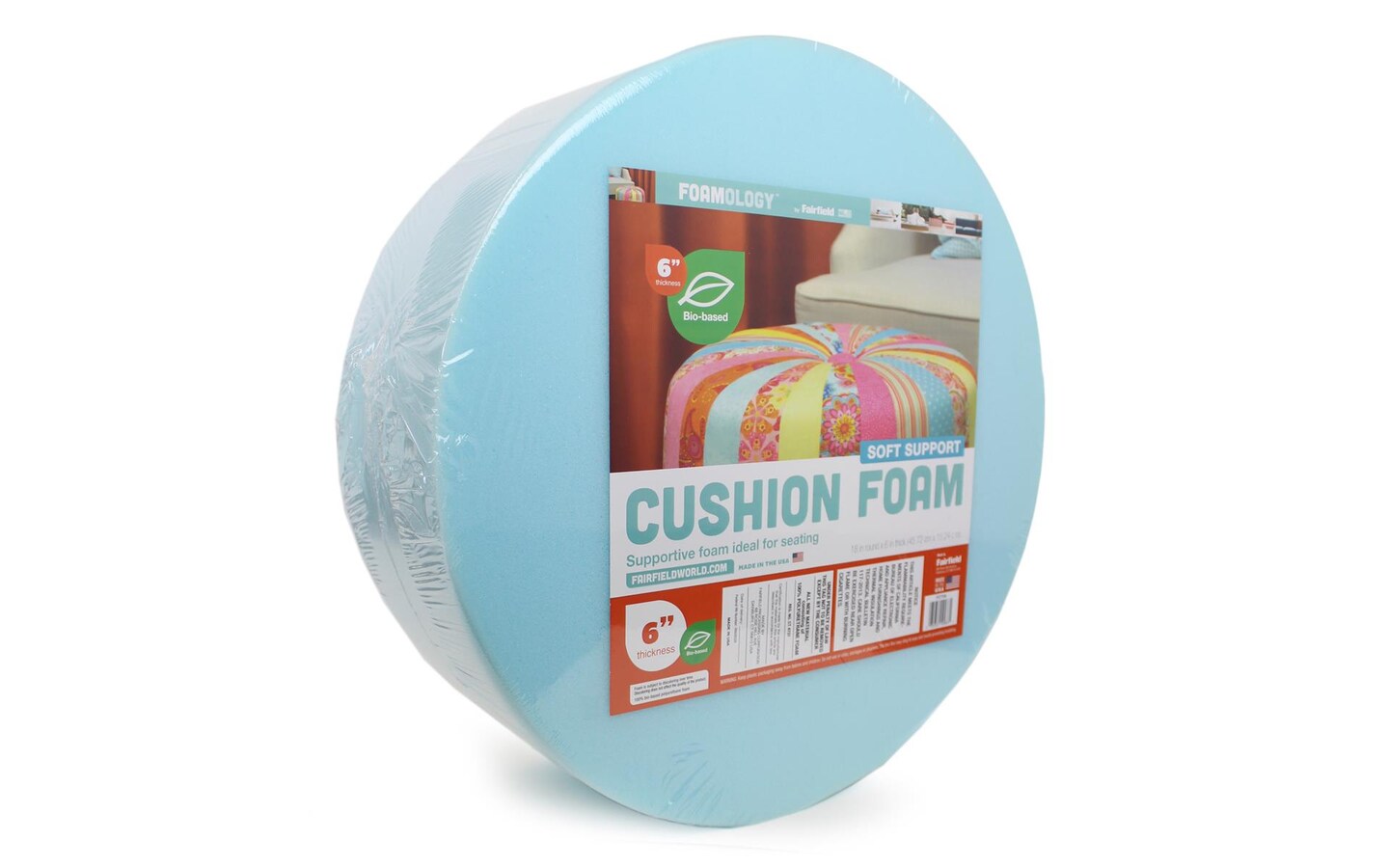 Fairfield Cushion Foam Tuffet 18X6 Round