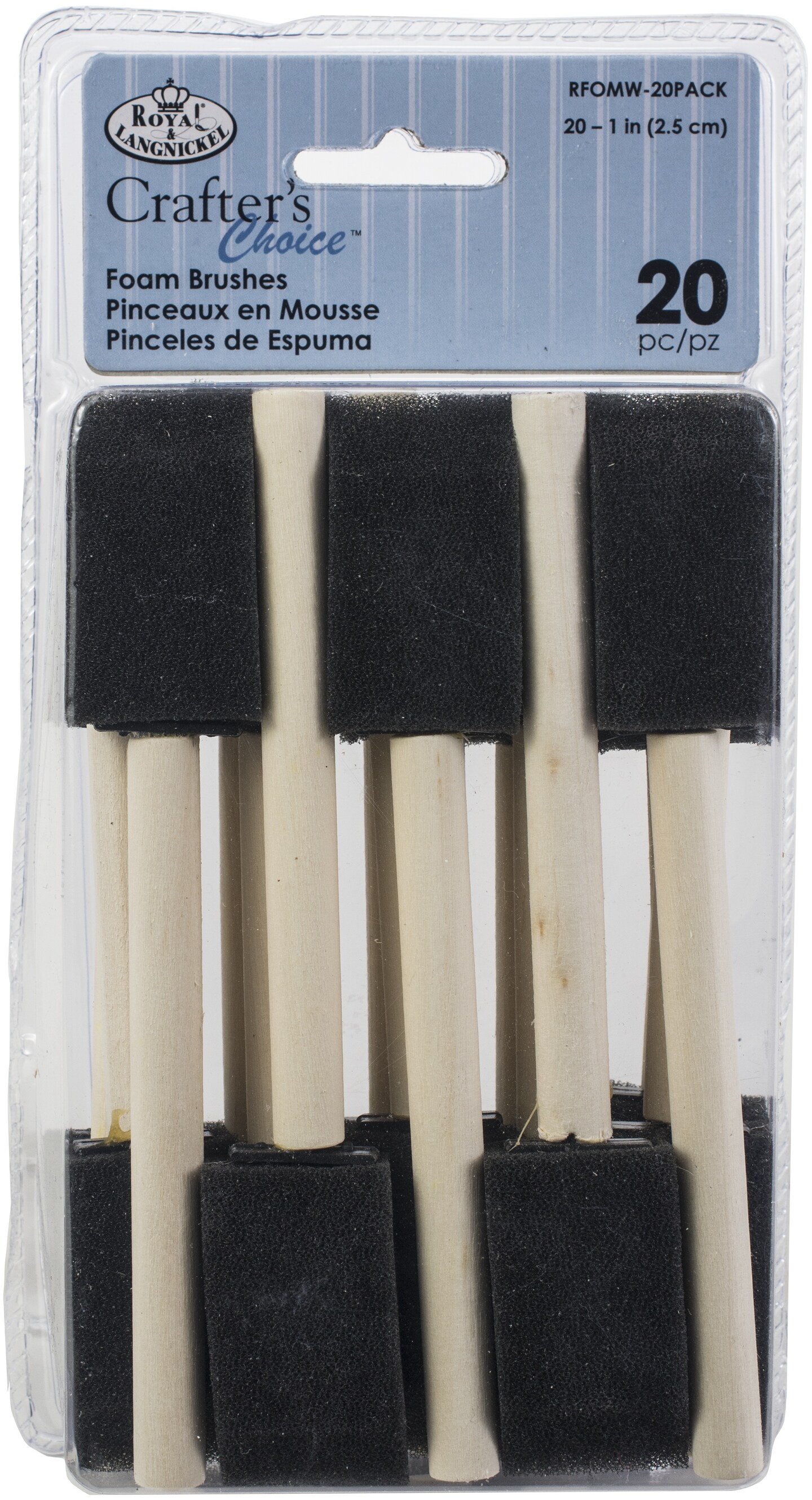Multipack of 3 - Crafter's Choice Foam Brushes 20/Pkg-1" Width