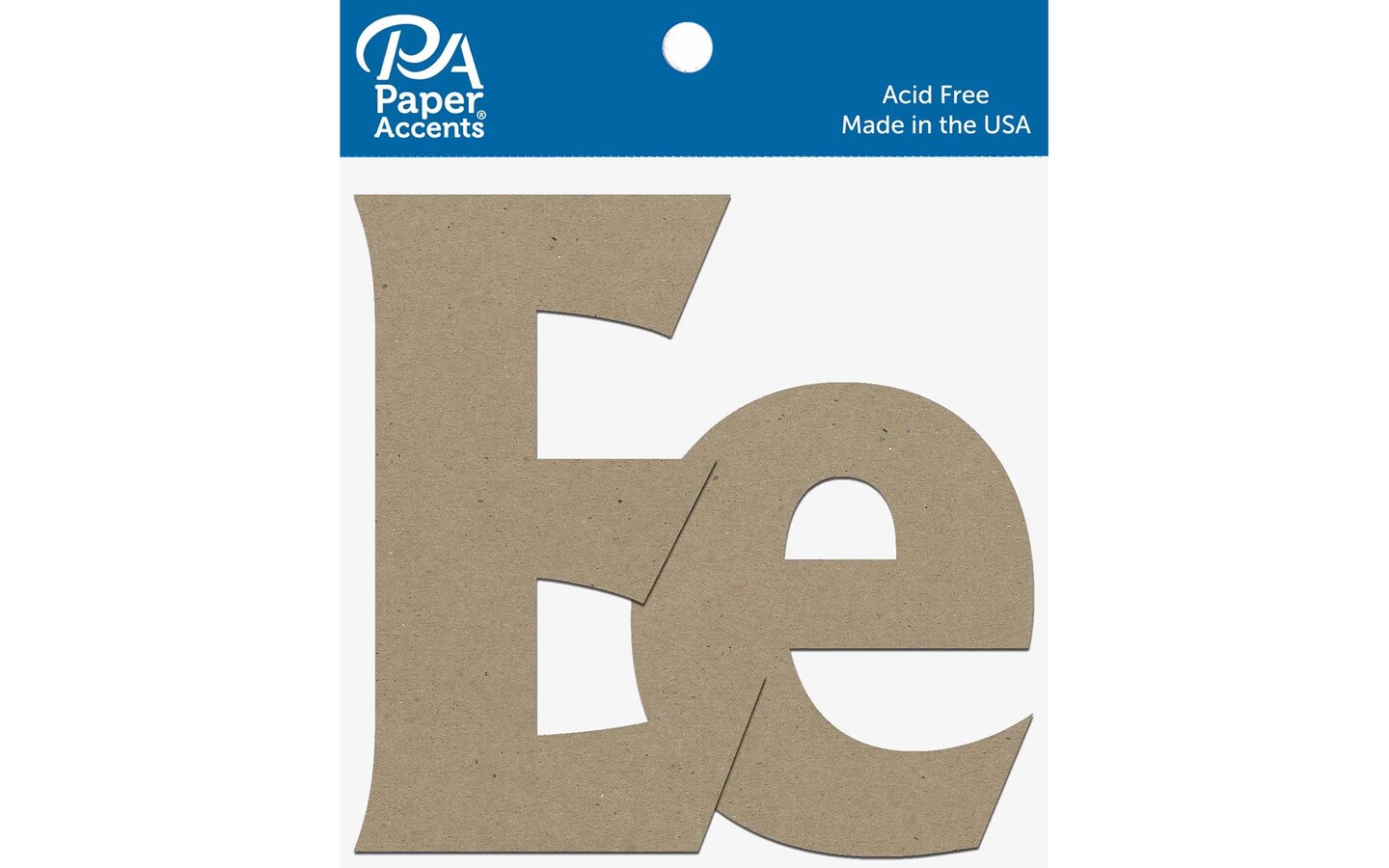 Chipboard Letter 4&#x22; Ee 2pc Natural