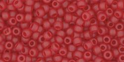 Toho 11/0 Round Japanese Seed Bead, TR11-5CF, Transparent Frost Ruby