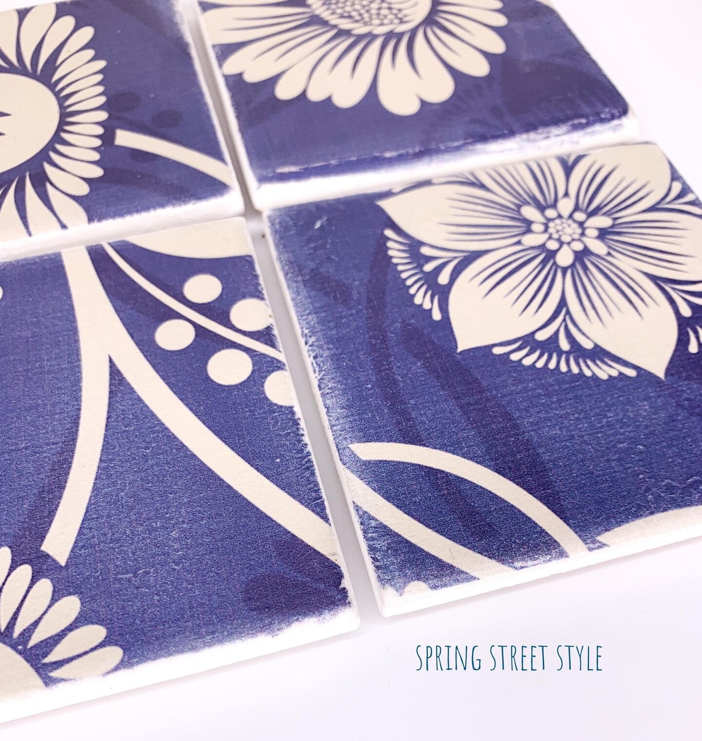Blue Baroque Pattern Art Paper for  Decoupage &#x26; Mixed Media (medium)