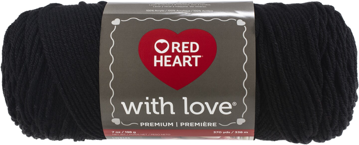 Multipack of 12 - Red Heart With Love Yarn-Black