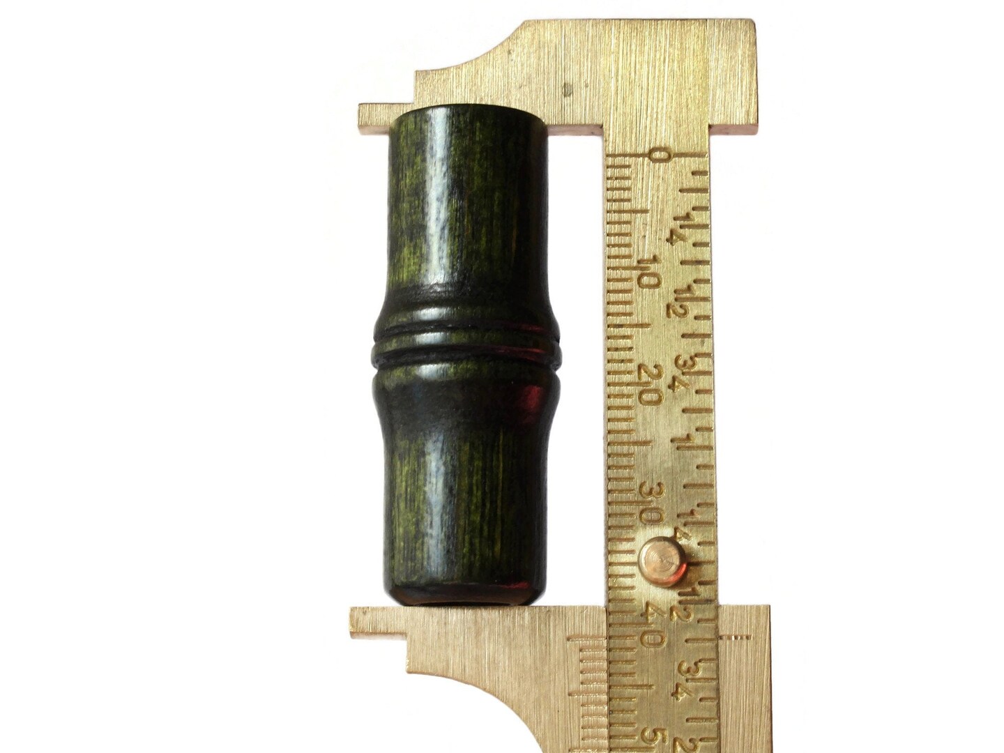 4 40mm Green Vintage Wood Tube Beads Large Hole Wooden Beads bC3