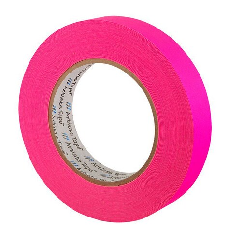 PRO ARTIST PAPER TAPE FLUORESCENT PINK 3/4 INCH X 60 YARDS
