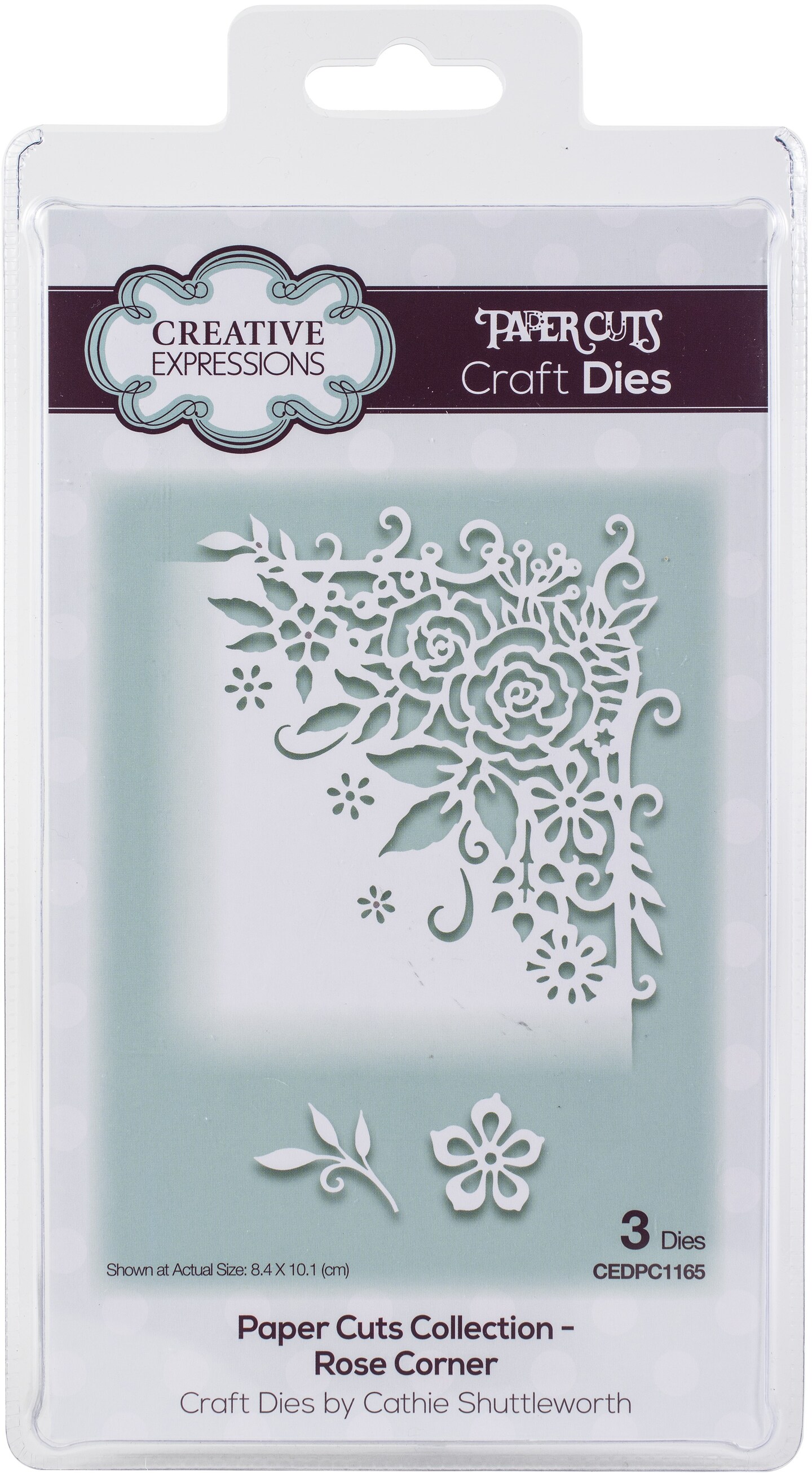 Creative Expressions Paper Cuts Corner Craft Dies-rose 