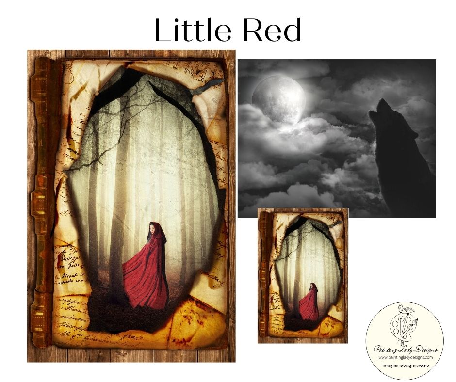 Little Red Decoupage &#x26; Mixed Media Art Paper (large)