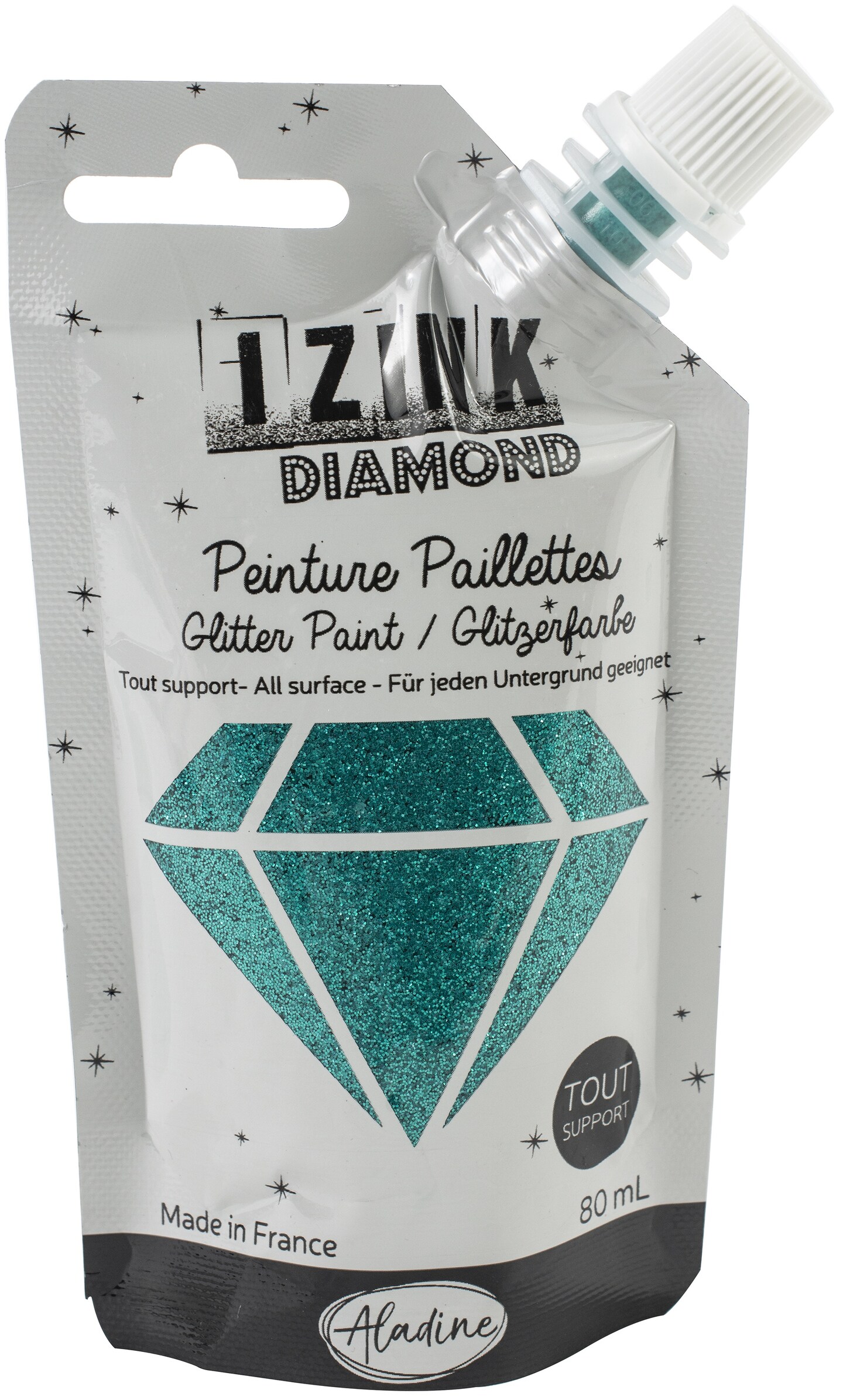 Izink Diamond Glitter Paint 80Ml-Turquoise