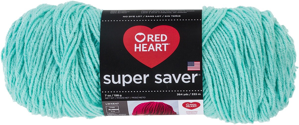 Red Heart Super Saver Yarn,Teal, 7 oz