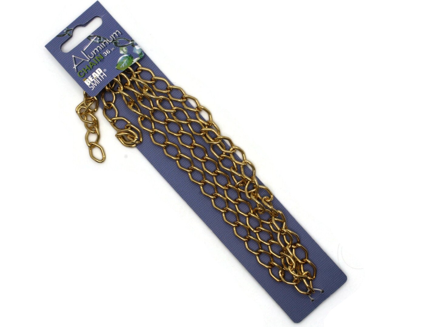 36 Inch Bright Gold Curb Chain - The Bead Smith Chain Anodized Aluminum Chain 14.4mmx9mm