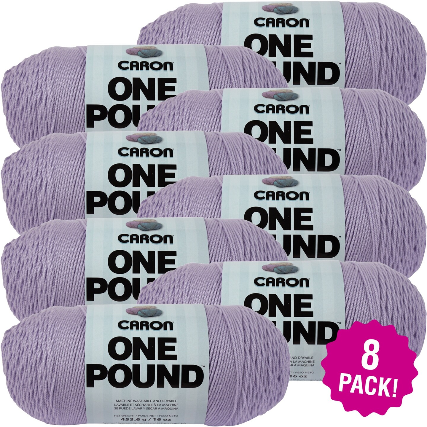 Caron Purple, One Pound Yarn, Multipack of 8, 8 Pack high quality