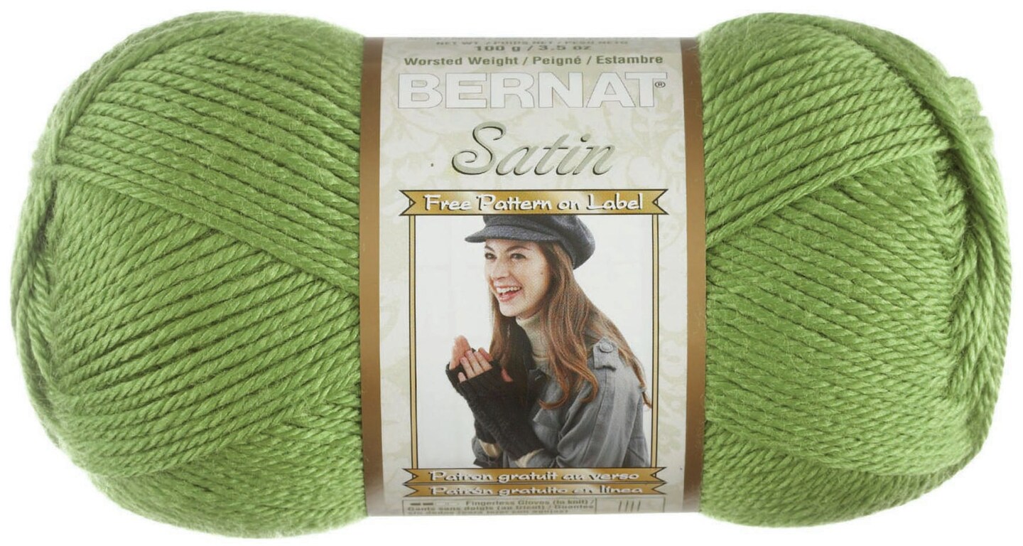 Multipack of 12 - Bernat Satin Solid Yarn-Fern