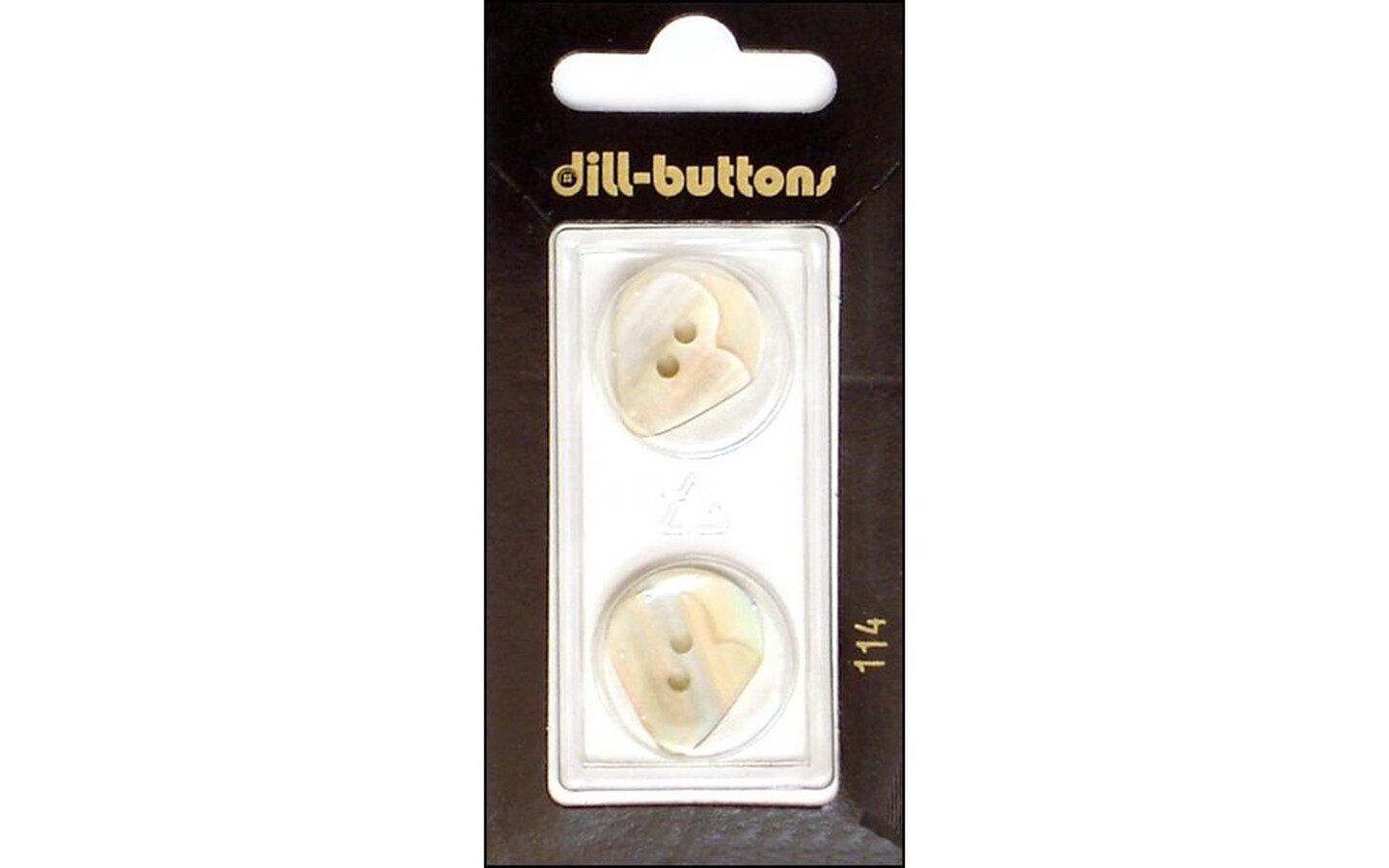 Dill Buttons 20Mm 2Pc 2 Hole White
