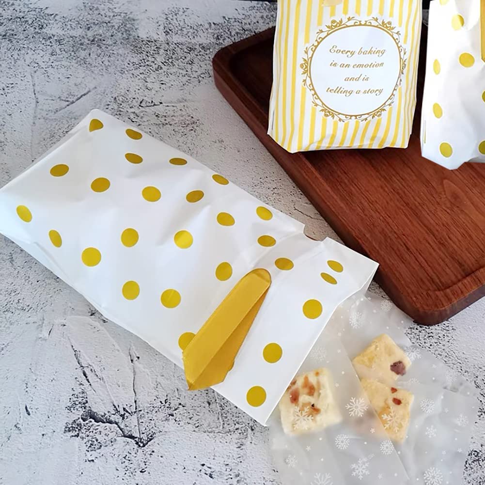 24 Pieces Treat Bags Party Favor Bags Gold Plastic Drawstring Candy Goodies Food Storage Bags Gift Wrapping Package