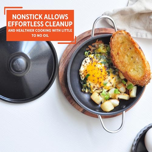 6&#x22; Egg Pan Casserole with Lid and Bakelite Side Handle in Assorted Cookware, Colors may vary