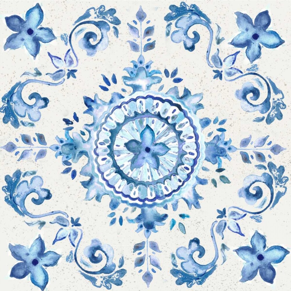 Artisan Medallions White/Blue II Poster Print by Tre Sorelle Studios - Item # VARPDXRB11989TS