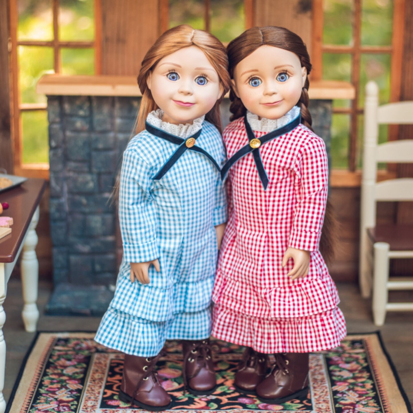 The Queen&#x27;s Treasures 18 Inch Doll Clothes  Set of 2 Little House Dresses