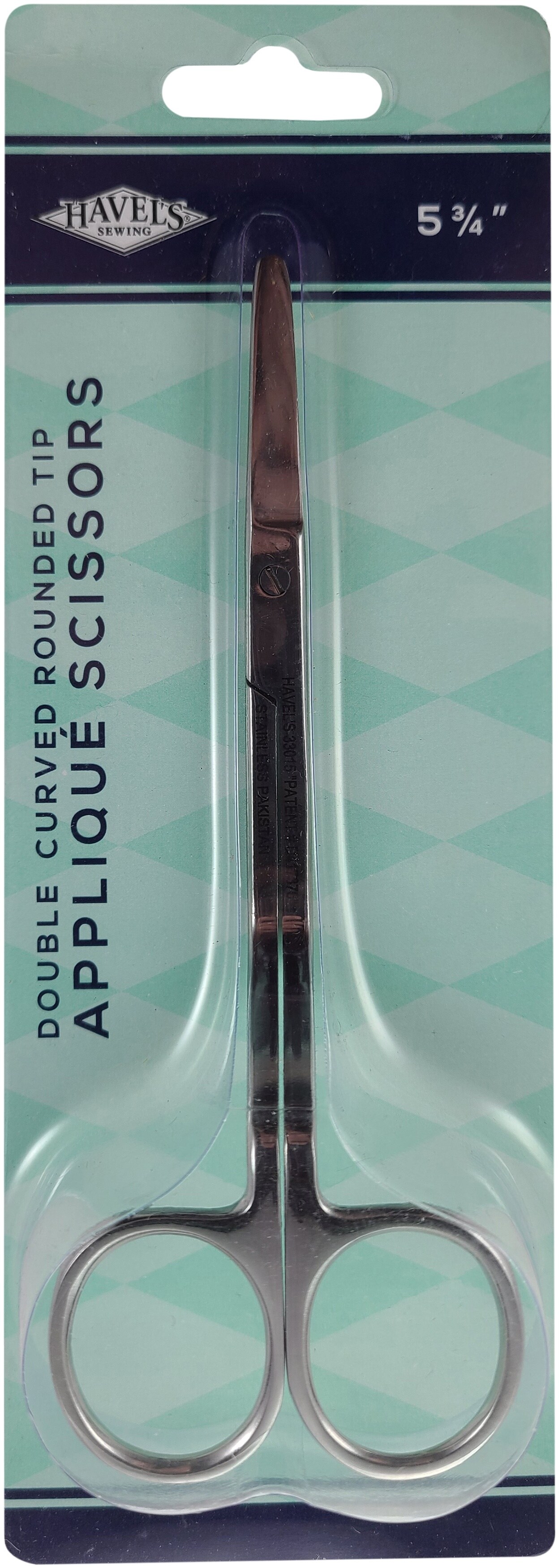 Havel&#x27;s Double-Curved Applique Scissors 5.75&#x22;-Rounded Tips