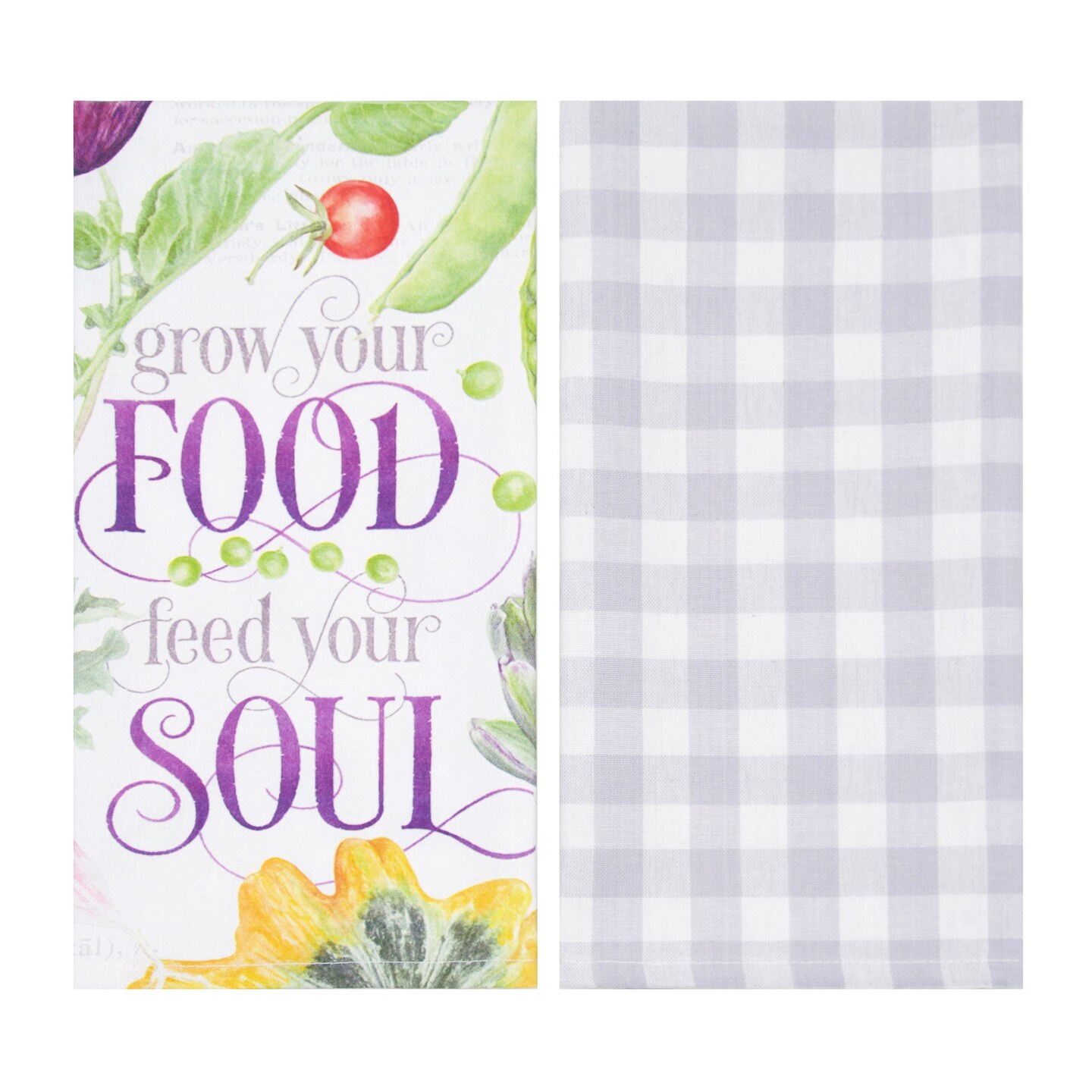 Vegetable Garden Printed Kitchen Towel Set of 2