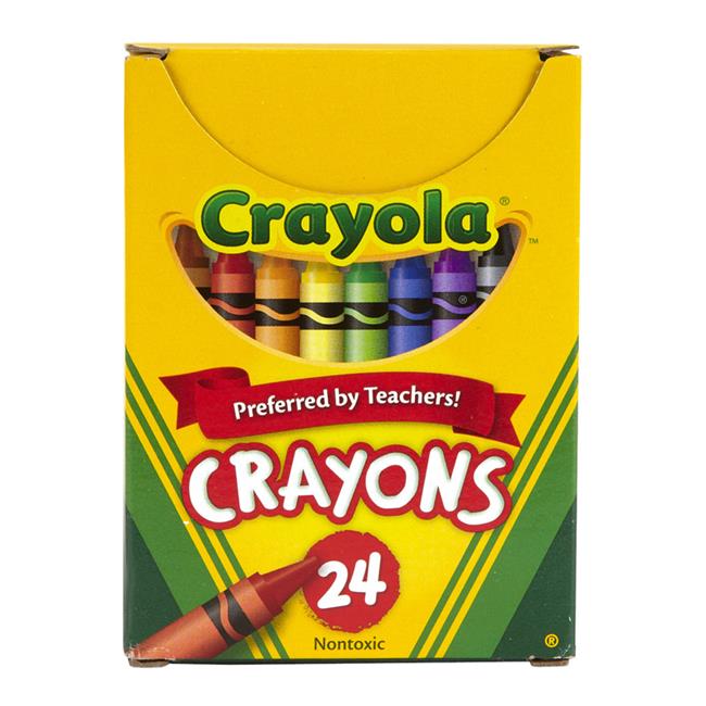 Crayola Crayons, Reg Size, 24 Colors Per Box, Set Of 12 Boxes 