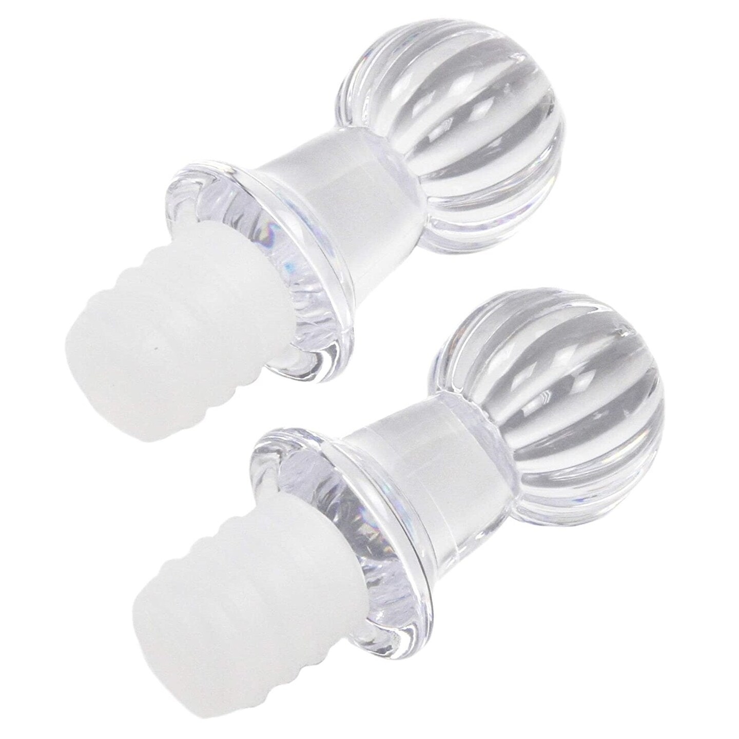 Chef Craft 2 Piece Durable Plastic Triple Seal Wine Bottle Stoppers Set