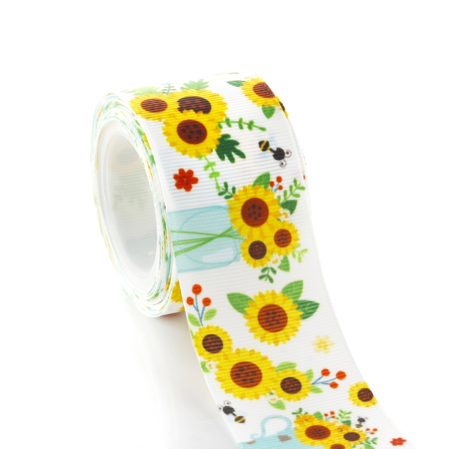 1.5&#x22; Farmhouse Sunflowers Grosgrain Ribbon
