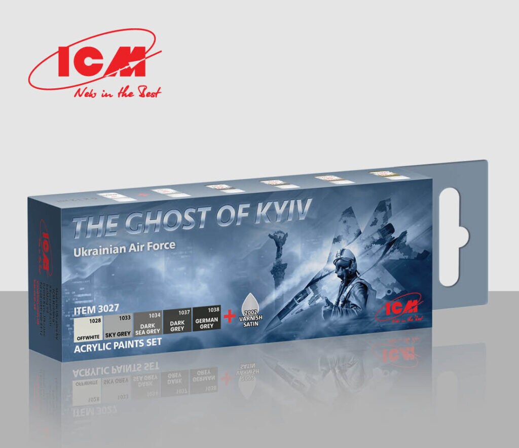 ICM Models   ICM3027 - ICM Models - Acrylic paint set for The Ghost of Kyiv Plastic Model