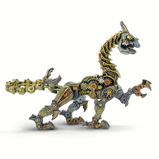 Safari  Steampunk Dragon Figurine, Multi Color